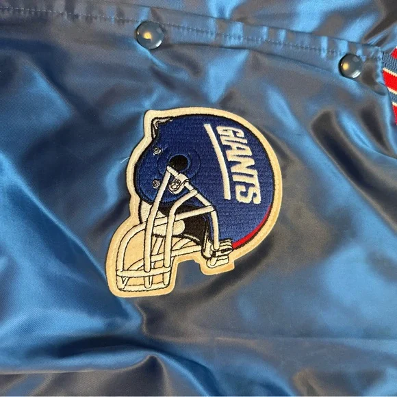 Vintage New York Giants Satin bomber Jacket nfl retro collectible size XL - Picture 6 of 8
